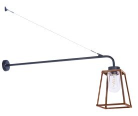 Lampiok 01.06. | Messing Wandleuchte – Auslegerleuchte für außen von Roger Pradier